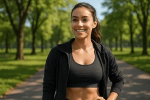 Olahraga pagi di taman