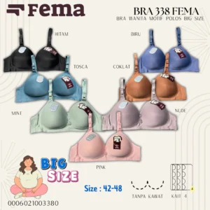 Bra wanita motif polos big size