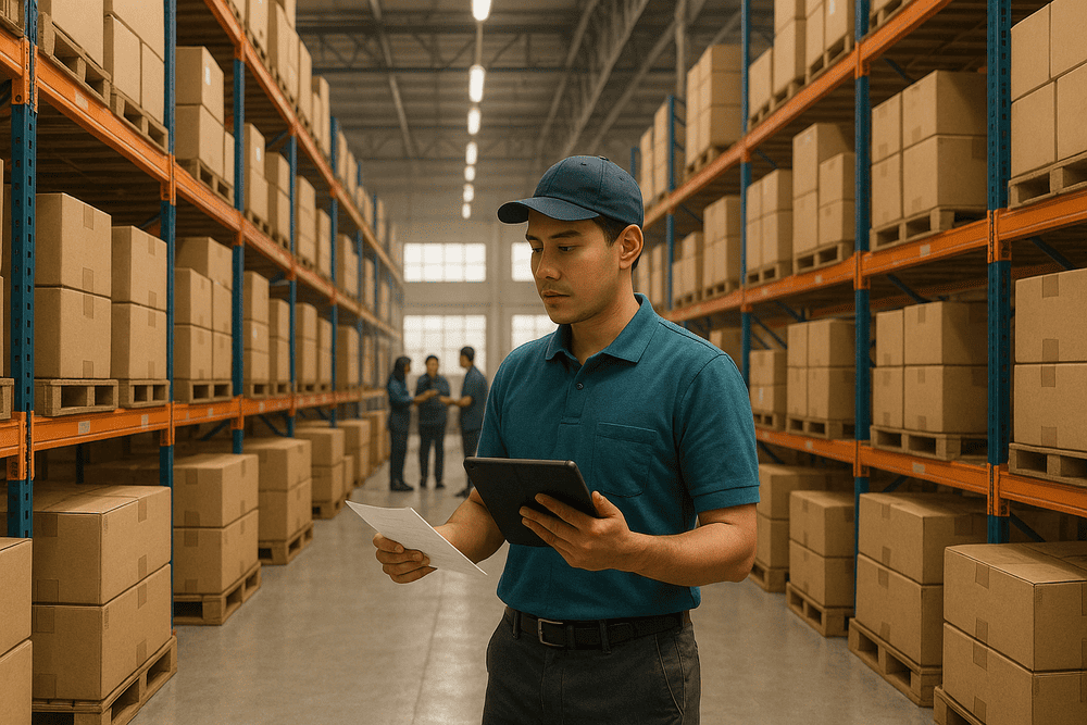 Komitmen Layanan FEMA untuk Reseller: Tidak Sekadar Mengirim Barang, tetapi Mendukung Mereka untuk Tumbuh 1 Gudang sibuk modern