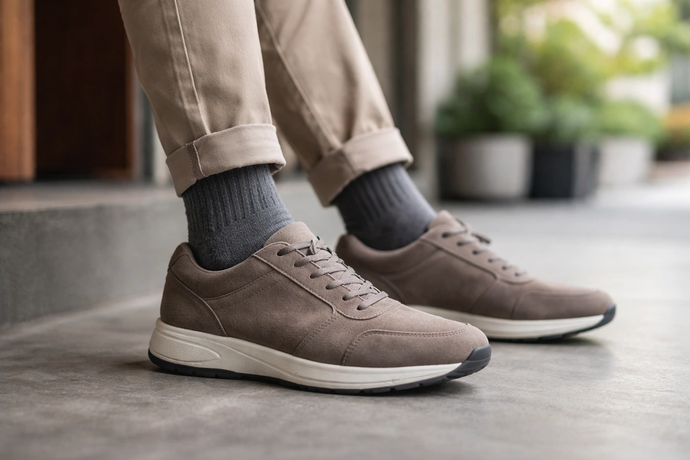 Salah Pilih Bahan Kaos Kaki Bisa Mempengaruhi Kenyamanan Aktivitas Pria Seharian 2 Sepatu nyaman santai