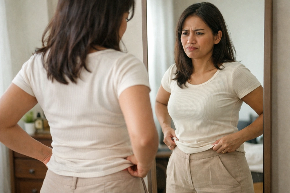 Peran Underwear dalam Membentuk Siluet Outfit Harian Tanpa Disadari 2 Pakaian yang tidak pas di badan